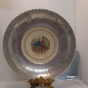 VTGE Hand Wrought Alunimun FARBERWARE Victorian Ladies Serving Bowl Wall Decor
